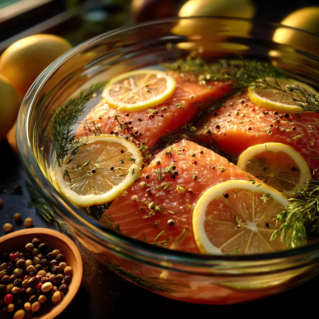 Apple Wood for Smoking Salmon – The Perfect Balance of Sweet and Smoky Flavor 3 Preparing salmon for apple wood for smoking salmon with herbs and lemon