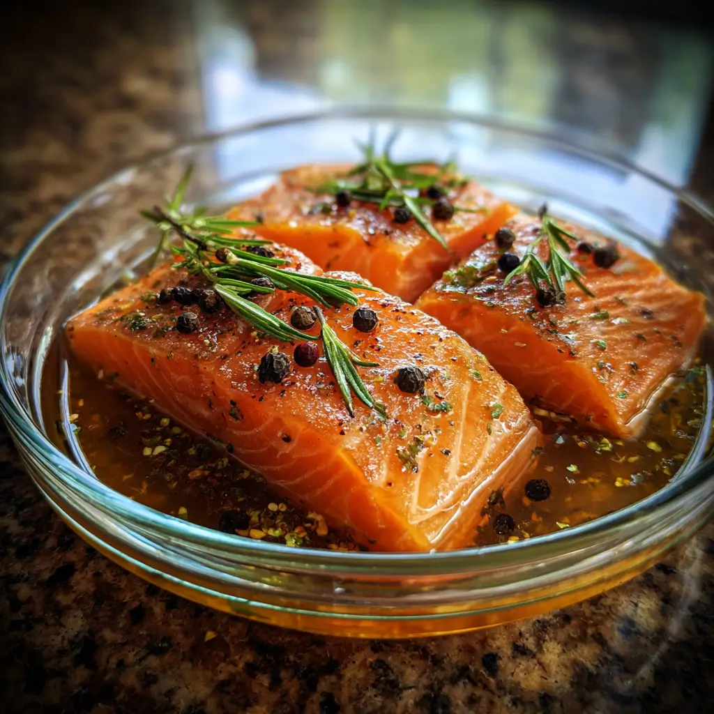 Traeger Smoked Salmon Fillet — The Ultimate Pellet Grill Recipe for Tender, Smoky Perfection 3 Salmon fillet soaking in flavorful brine before smoking on Traeger