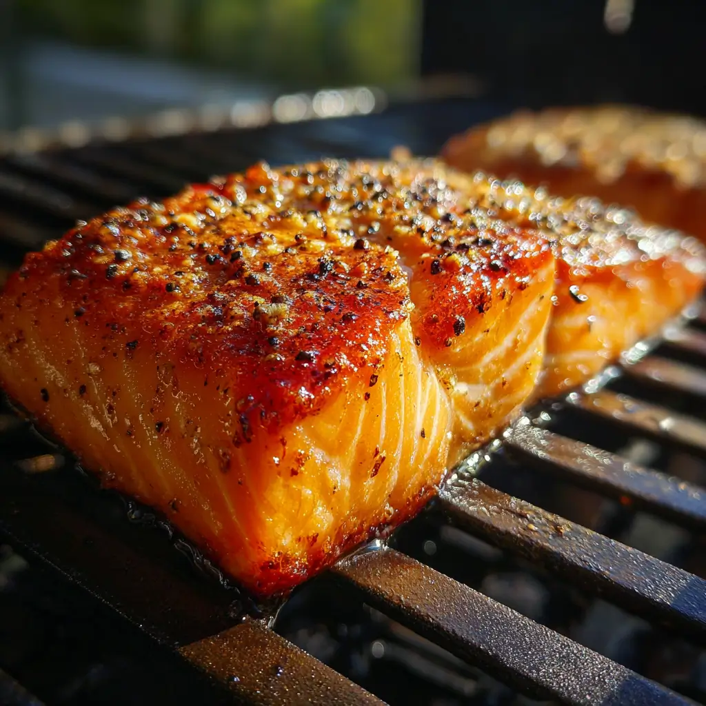 Smoked salmon Traeger on pellet grill