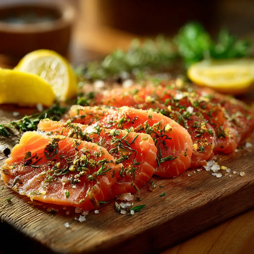 Cold Smoked Salmon Time – Perfectly Sliced Salmon on Board