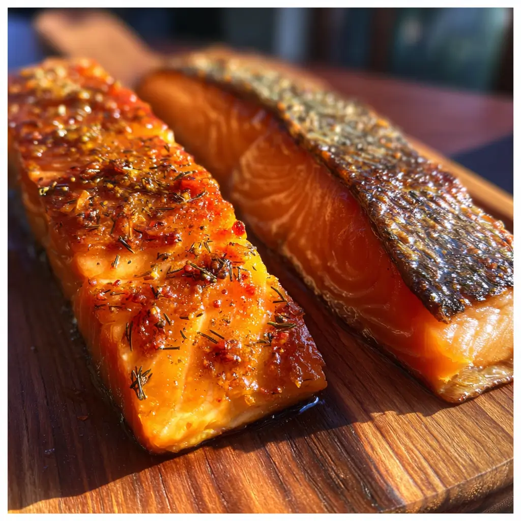 Cold Smoked vs Hot Smoked Salmon Differences: The Ultimate Guide to Flavor, Texture & Technique 2 Cold smoked vs hot smoked salmon comparison on wooden board