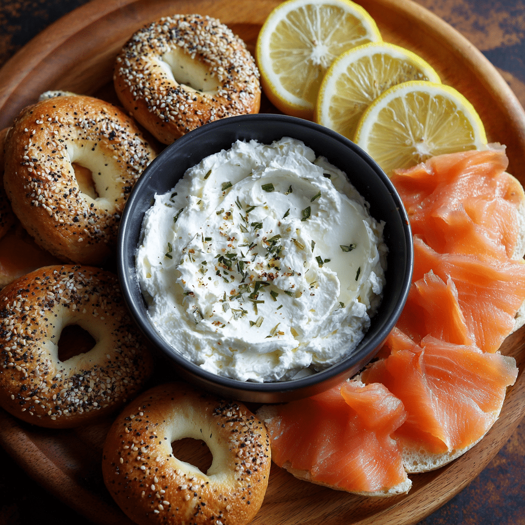 herbed cream cheese for smoked salmon bagel toppings