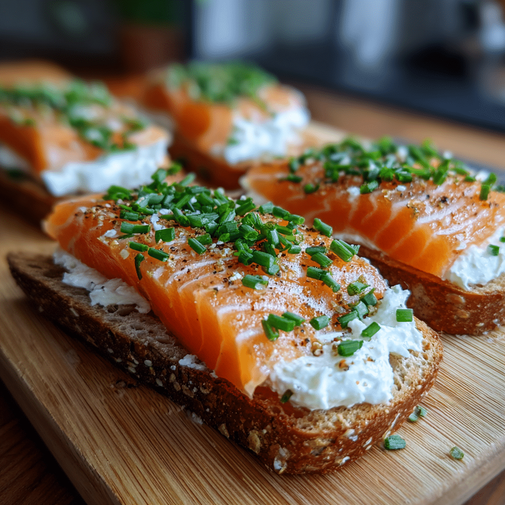 fresh salmon and herbs for herbed cream cheese salmon bagel
