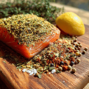 lemon herb smoked salmon rub for low calorie breakfast