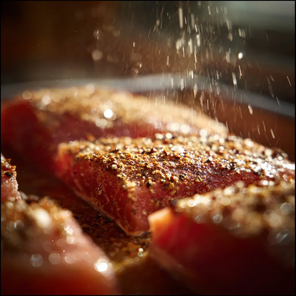 preparing salmon before smoking at 225°F
