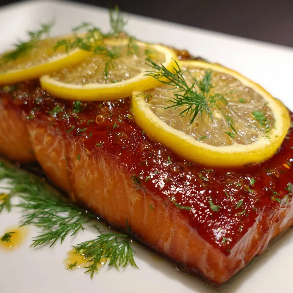 Hickory smoked salmon served with lemon and dill