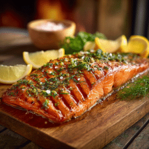 How to Smoke Salmon on a Pellet Grill 4 serving smoked salmon from a pellet grill with lemon and dill