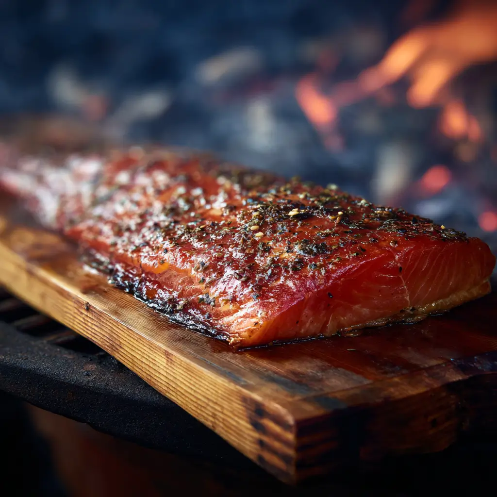 how long to smoke salmon at 225°F resting on smoker cedar plank