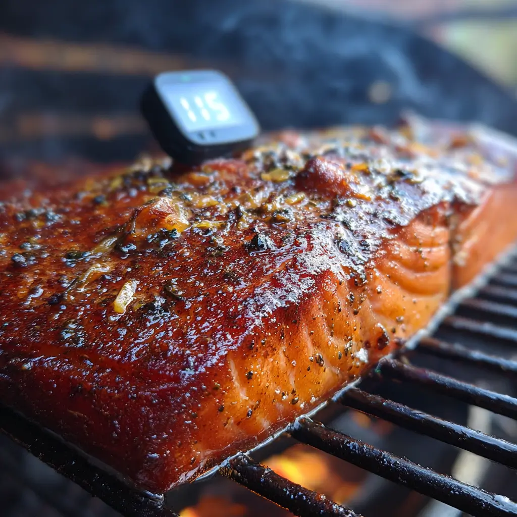 smoked salmon done temperature reading