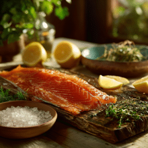 How to Smoke Salmon Without a Smoker (Easy, Flavorful Method!) 5 Homemade smoked salmon without a smoker on a wooden board