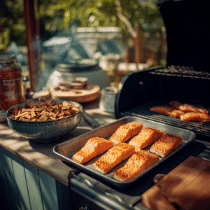 Cherry Wood for Smoking Salmon: The Best Mild and Sweet Choice 4 soaking cherry wood chips before smoking salmon on grill