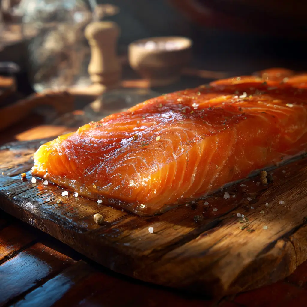 what is hot smoked salmon fillet freshly smoked on board
