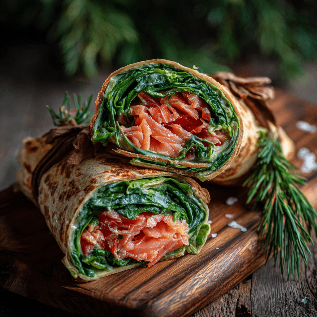 Smoked Salmon Spinach Wrap: A Flavor-Packed, Healthy Morning Favorite 4 healthy smoked salmon spinach wrap