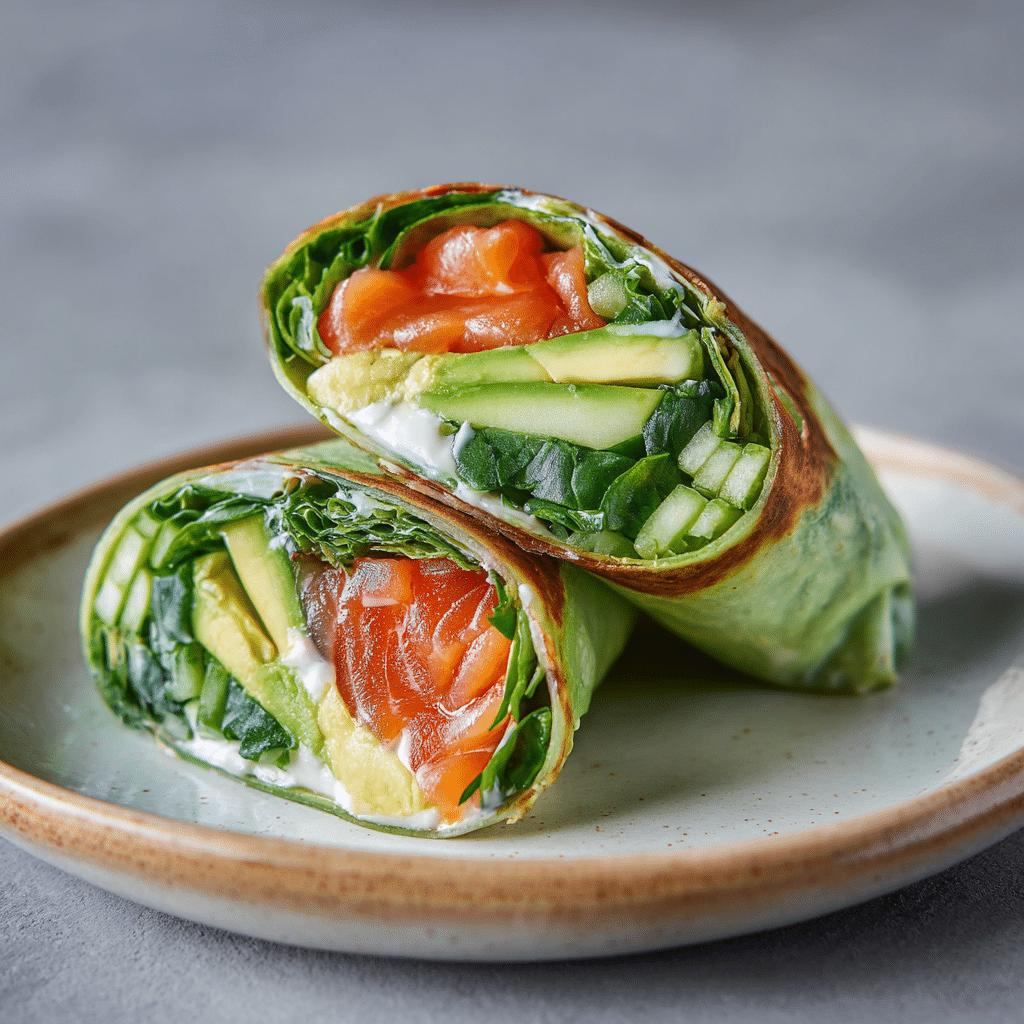 Smoked Salmon Egg White Wrap: The Ultimate Low-Calorie Breakfast Wrap 4 smoked salmon egg white wrap with avocado and spinach