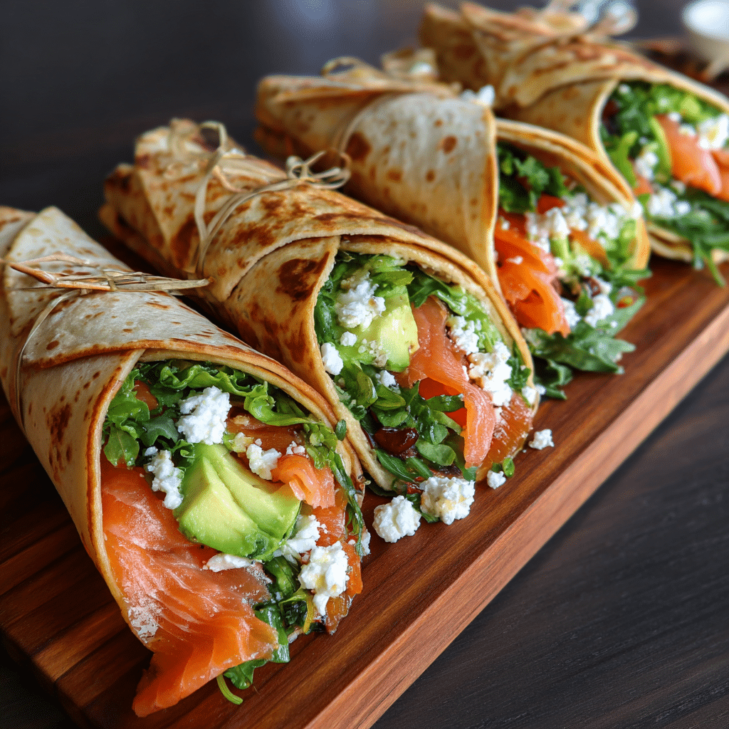 Smoked Salmon and Hummus Breakfast Wrap: A Creamy Mediterranean Morning Delight 4 smoked salmon hummus wrap variations