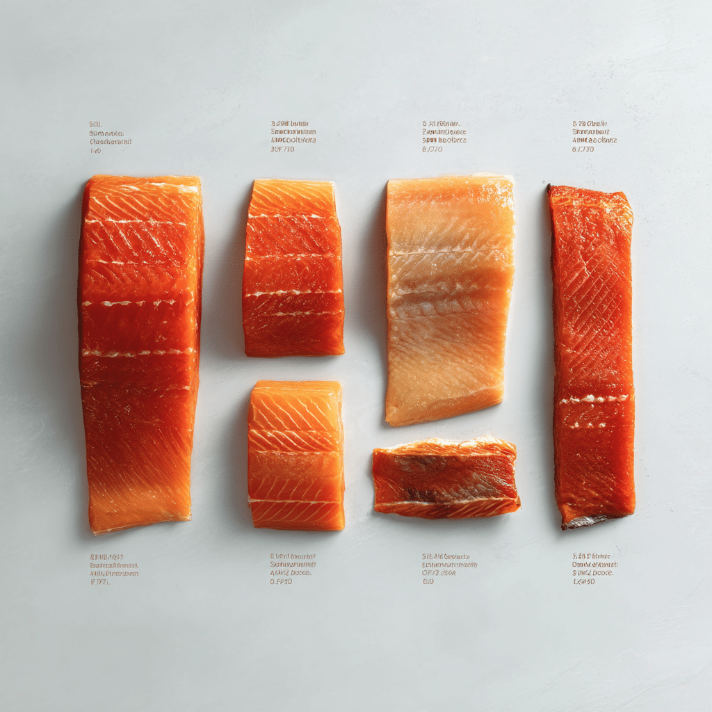 Beyond the Bagel: Understanding Different Smoked Salmon Styles 8 smoked salmon nutrition comparison flat lay