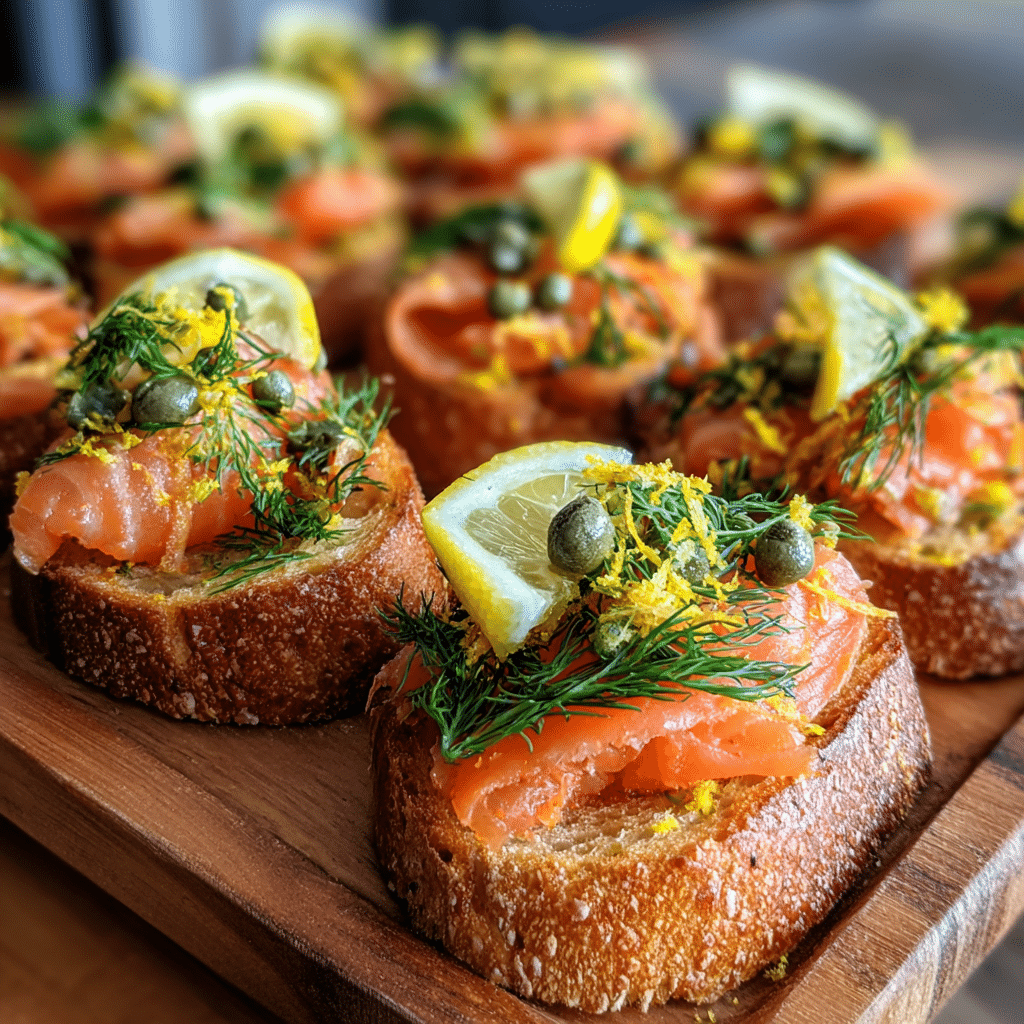 Smoked Salmon Crostini Platter: Elegant, Easy, and Crowd-Pleasing Appetizer Ideas 4 smoked salmon crostini platter toppings